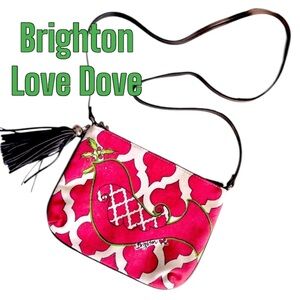 Brighton LOVE DOVE Holiday Christmas Crossbody Pouch NWT